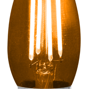 Bombillo Led Filamento E27 Vela - 5W NARANJA